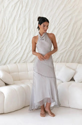 From The Editor Halter Maxi Dress Brown