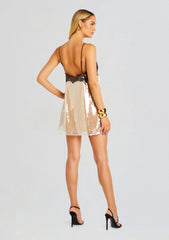 Olive Sequin Lace Dress