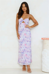 Lavender Tides Mesh Maxi Dress Lilac
