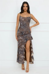 Feline Maxi Dress Leopard